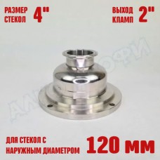 Фланец для колпачковой колонны 4" с выходом 2"